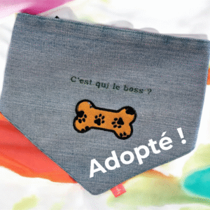 Bandana vendu – brodé « c&rsquo;est qui le boss ? »