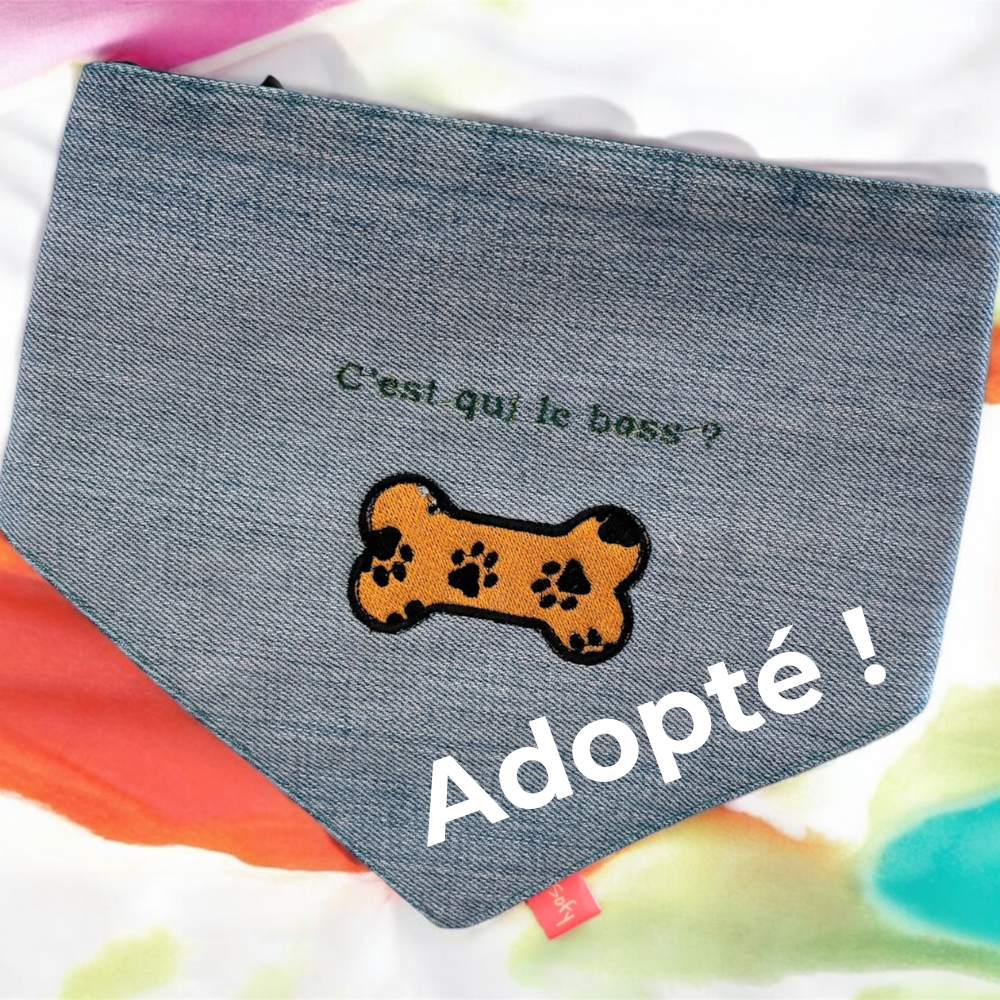 bandana chien brodé