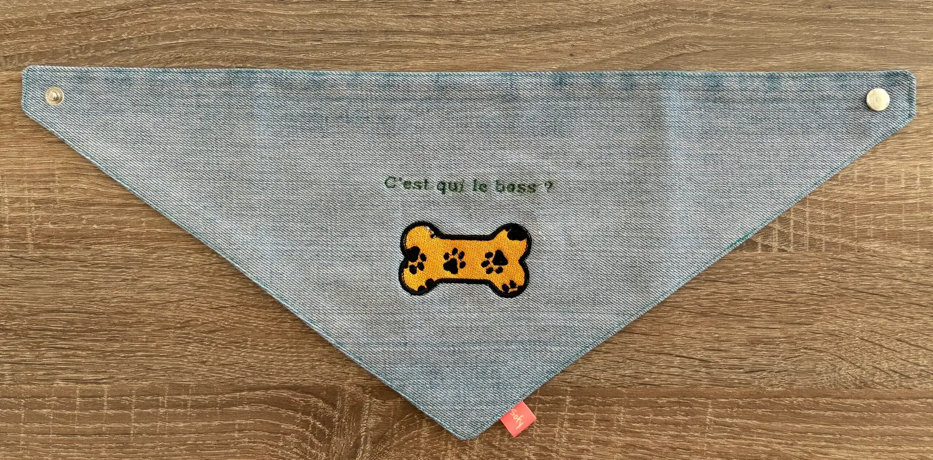Bandana avec broderie c'est qui le boss