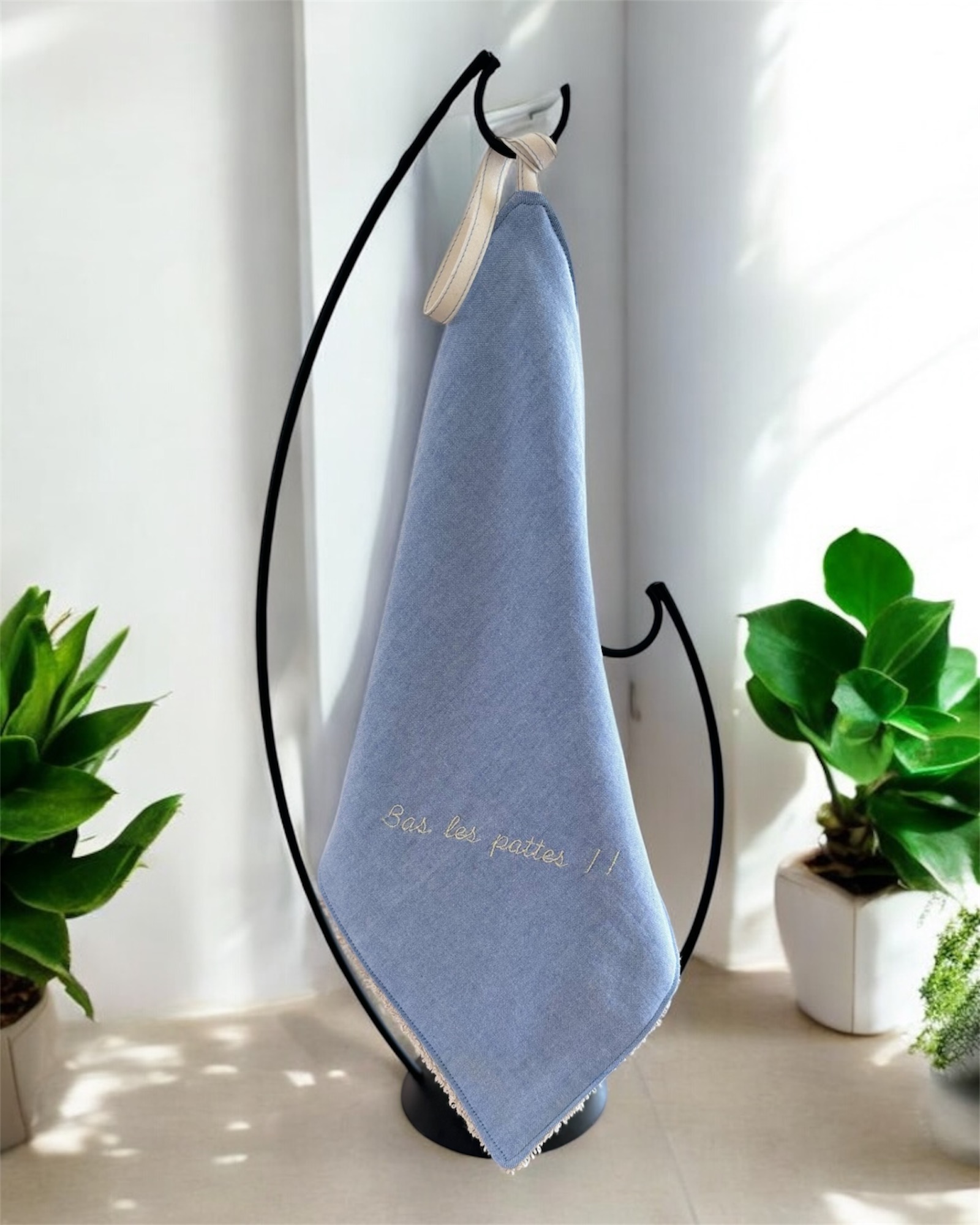 Essuie pattes pour animaux brodé