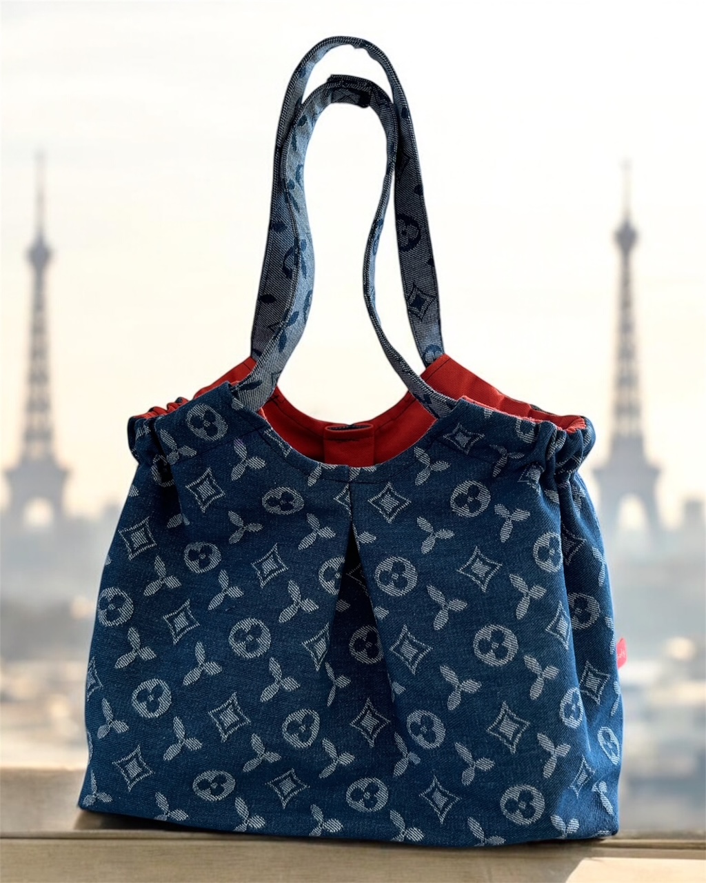 Sac à main, tissu imitation Vuitton