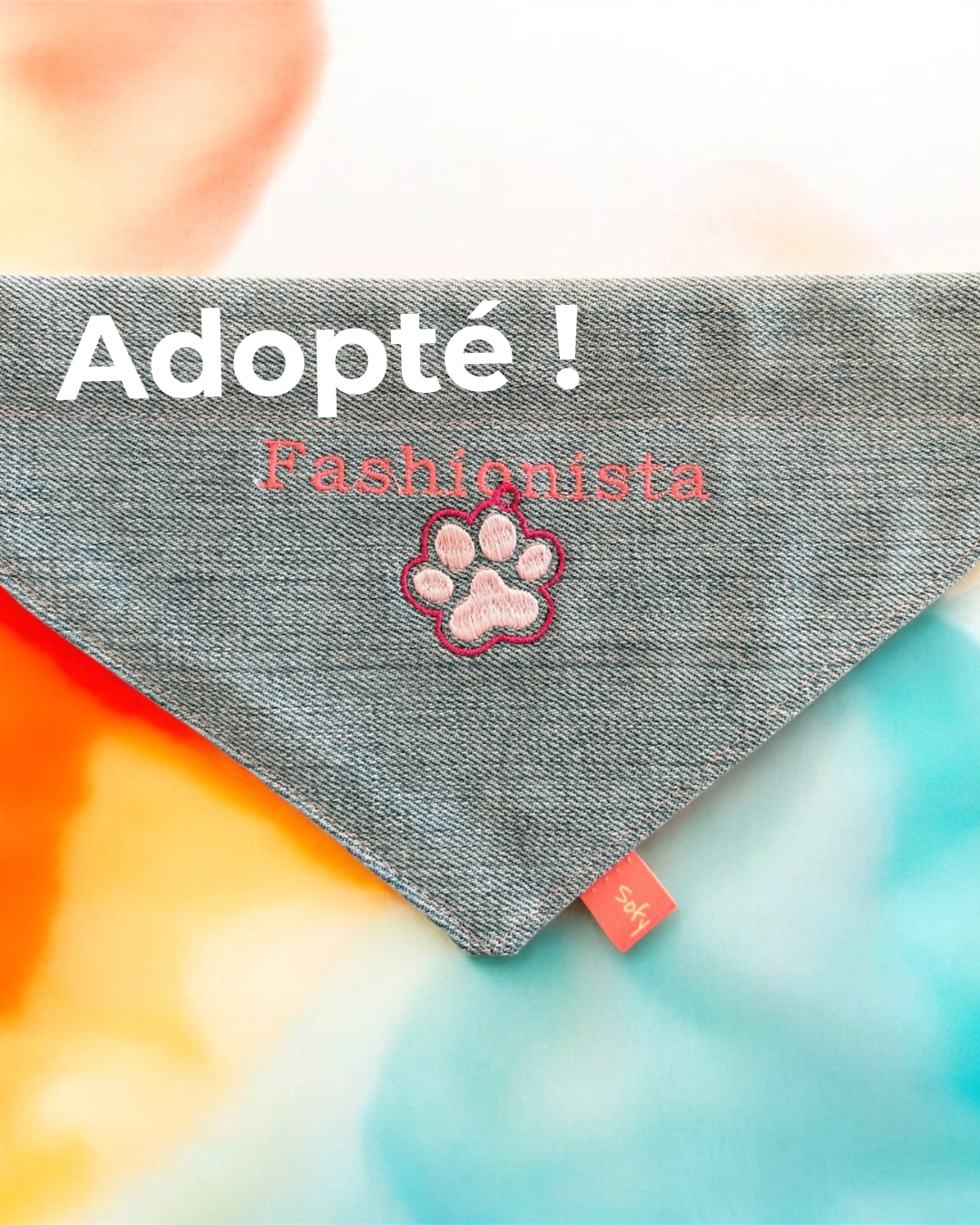 Bandana brodé fashionista