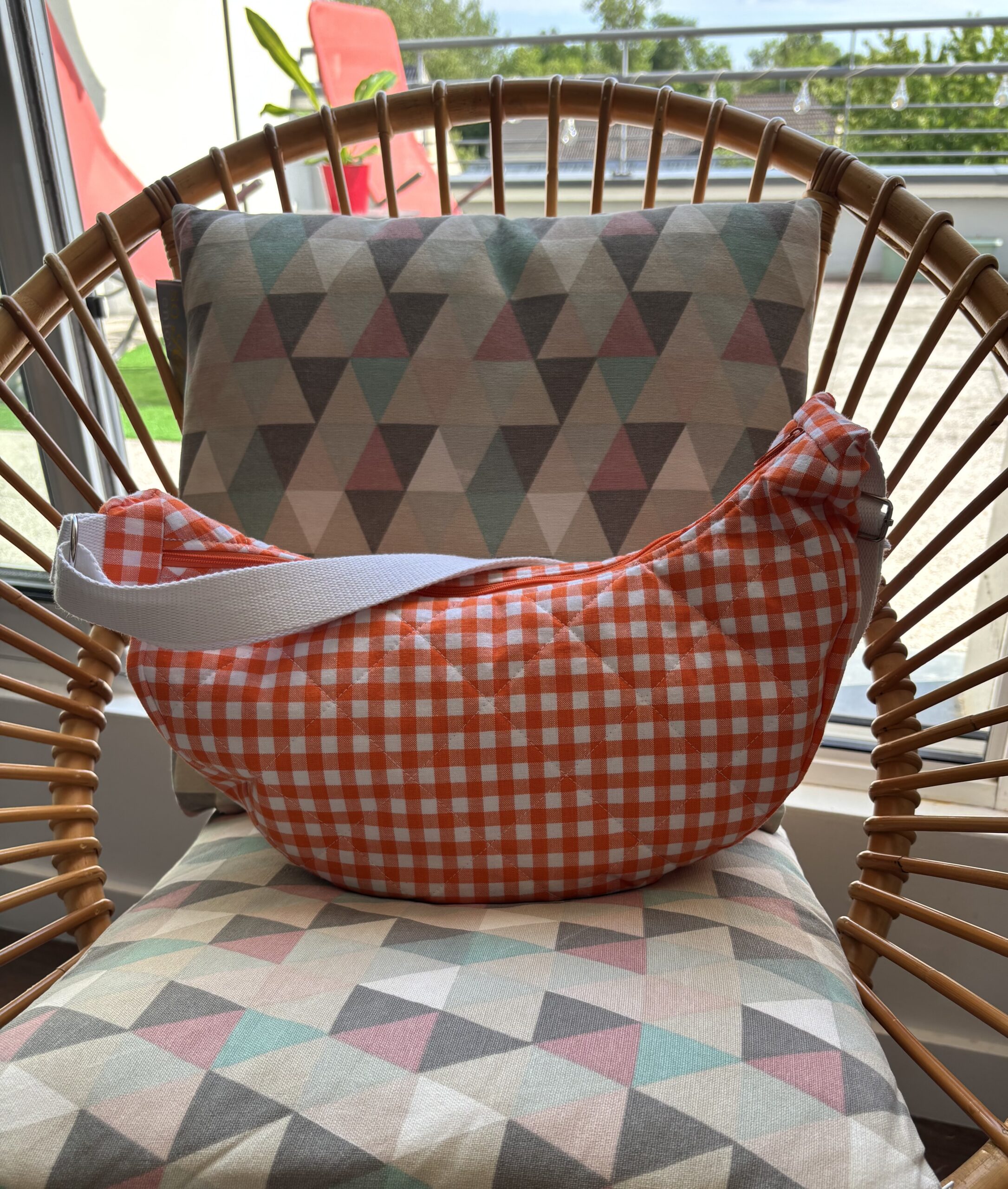 Sac à main "Vichy orange" – Image 6