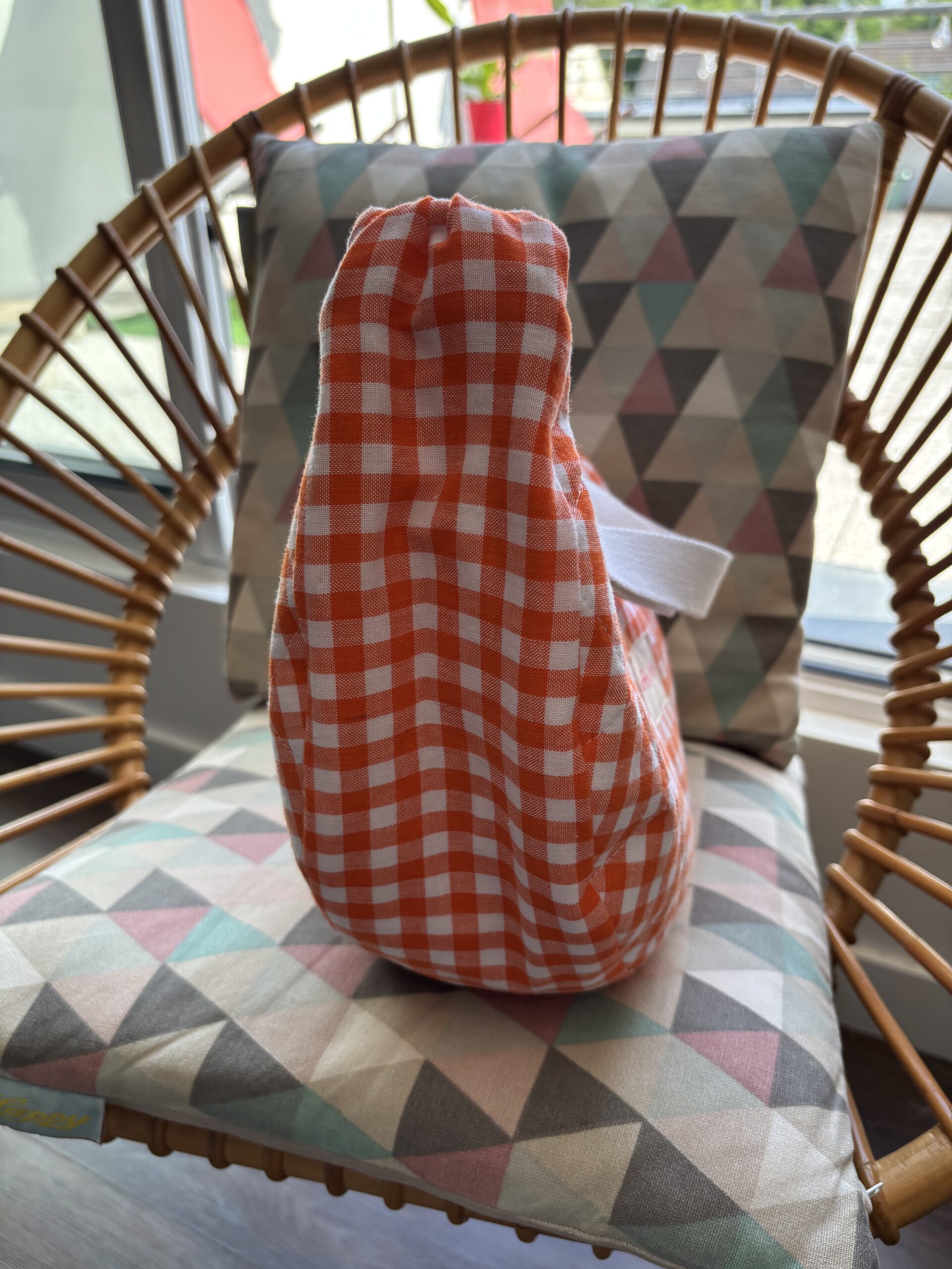 Sac à main "Vichy orange" – Image 7
