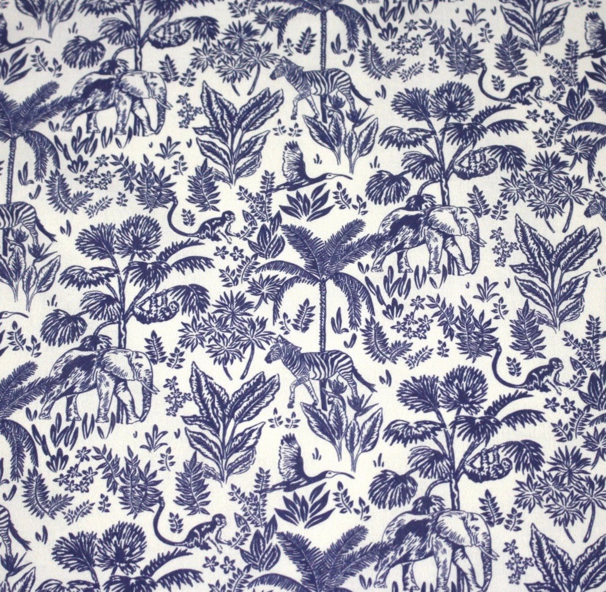 Sac cabas Toile de Jouy "exotique bleue" – Image 5